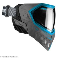 Empire EVS Grey Cyan goggle clear lens profile view b