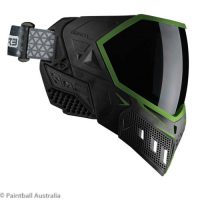 Empire EVS Black Green goggle clear lens profile view b