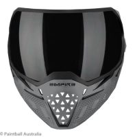Empire EVS Black Grey goggle clear lens front view