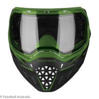 Empire EVS Black Lime goggle clear lens front view