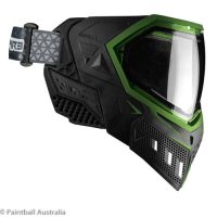 Empire EVS Black Lime goggle clear lens profile view 2
