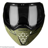 Empire EVS Olive Black goggle clear lens front view