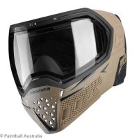 Empire EVS Tan Black goggle clear lens 3 quarter view a