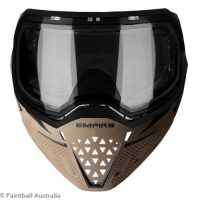 Empire EVS Tan Black goggle clear lens front view